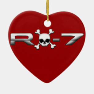 RX7 med en skalle Julgransprydnad Keramik
