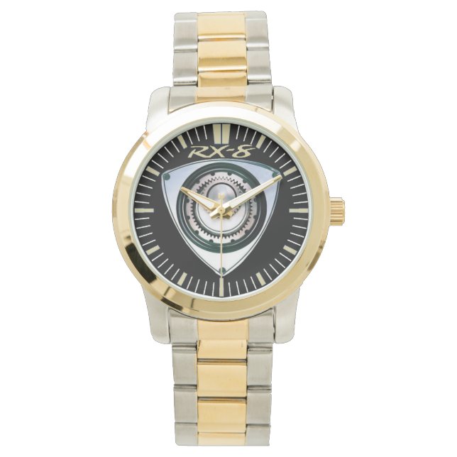 RX-8 Guld och Silver Tone Watch Armbandsur (Framsida)
