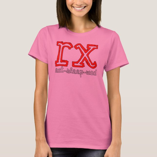 RX - Eat Sleep WOD Ladies Burnout  T-shirt (Framsida)