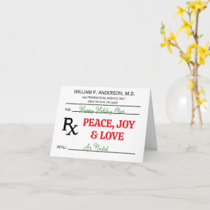 RX Medicinskt julrecept Kort
