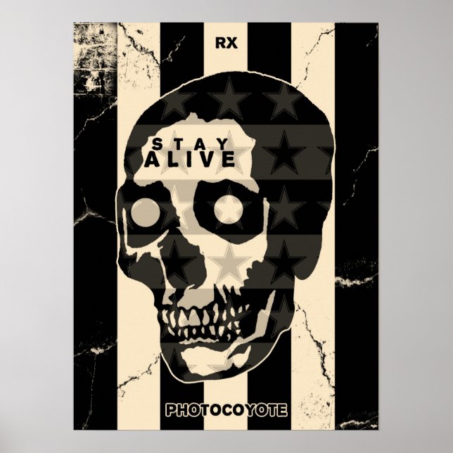 Rx & Photocoyote STAY ALIVE Poster (Framsidan)