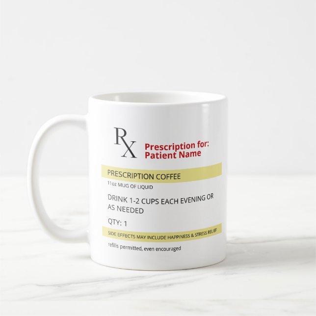 RX Prescription Coffee Mugg Doktor Mugg eller Nurs (Vänster)