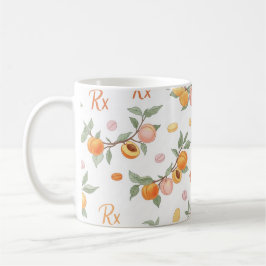Rx Prescription Peach Pill Pattern Pharmacy Kaffemugg