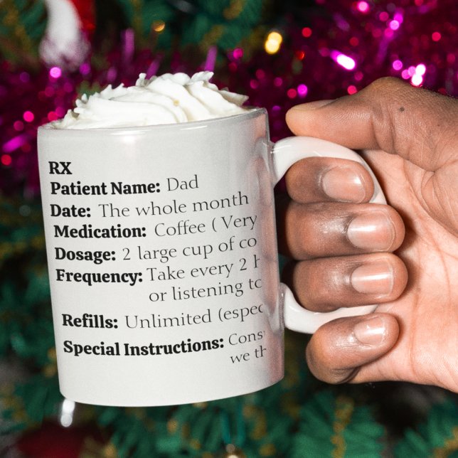 RX-recept för Överlevande av jul Kaffemugg (Skapare uppladdad)