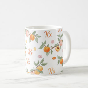 Rx Recept Persika Piller Mönster Apotek Kaffemugg