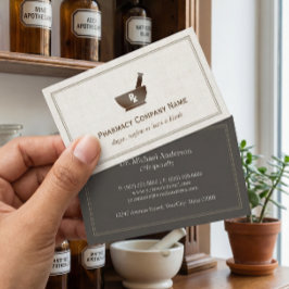 RX Symbol Pharmacy Chemist Company - Classic Linen Visitkort