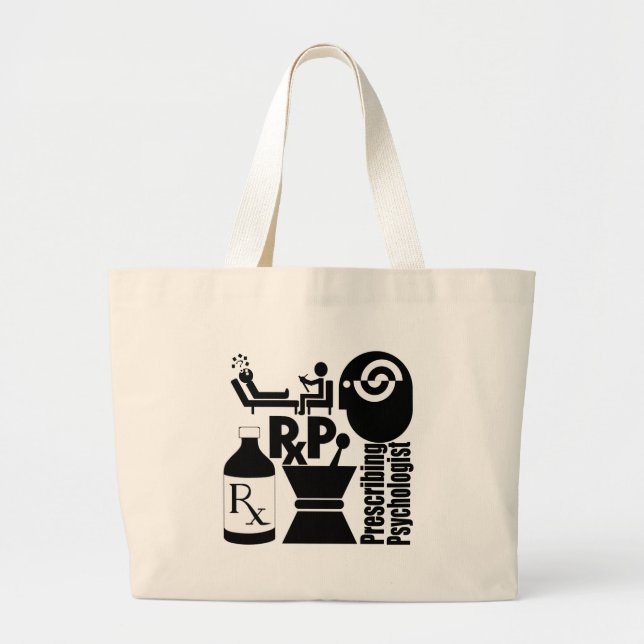 RxP LOGOTYP som ordinerar psychologist.en Jumbo Tygkasse (Framsidan)
