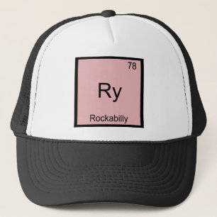 Ry - Rockabilly Rolig Kemiskt Element Symbol T-shi Keps