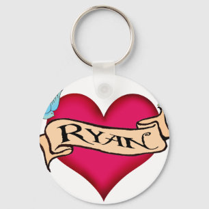 Ryan - beställnings- hjärtatatueringT-tröja & Nyckelring
