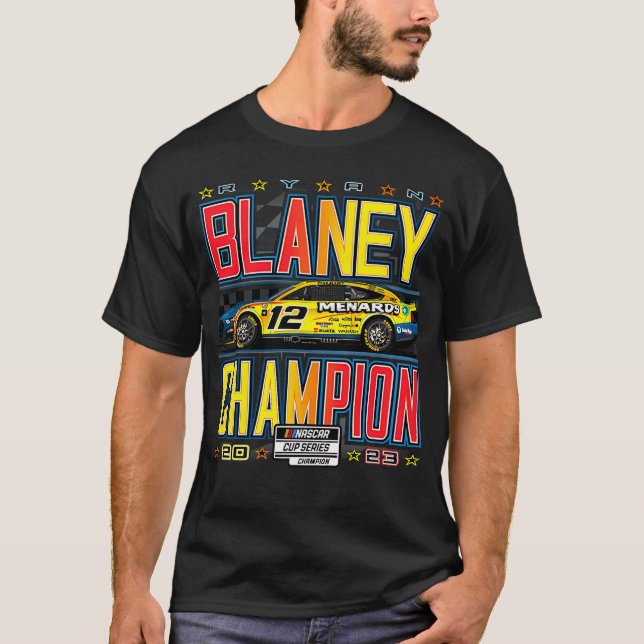 Ryan Blaney 2023 Nascar-Kopp-serien Champion T Shirt (Framsida)