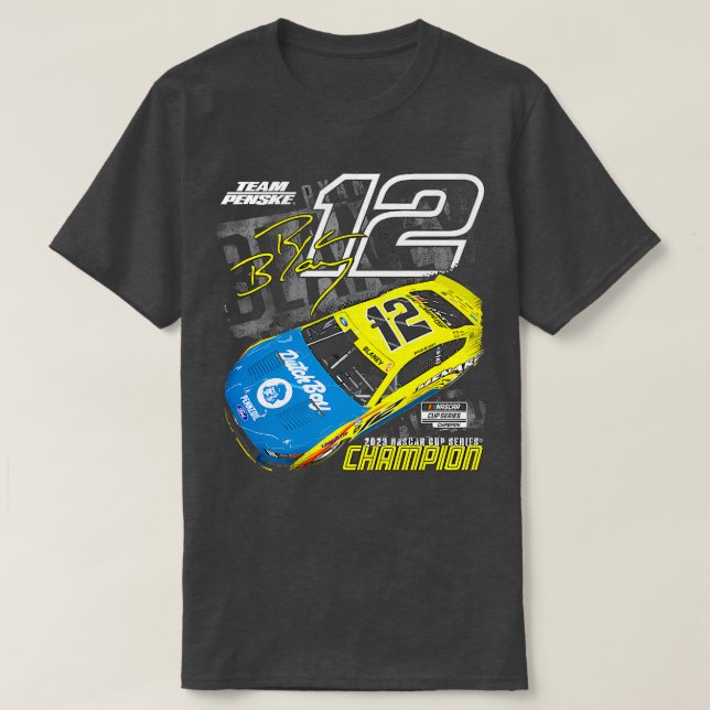 Ryan Blaney 2023 NasCup Champion T Shirt (Design framsida)