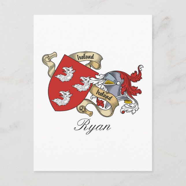 Ryan Family Crest Vykort (Framsida)