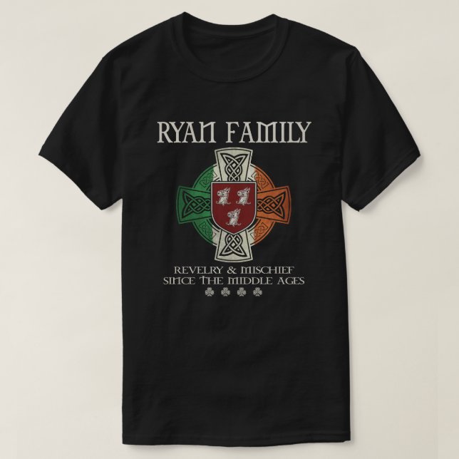 Ryan Family Ireland Ryan-efternamn T Shirt (Design framsida)