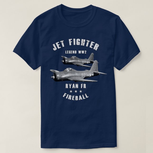 Ryan FR Fireball MiliJet Fighter Flygplan WW2 T Shirt (Design framsida)