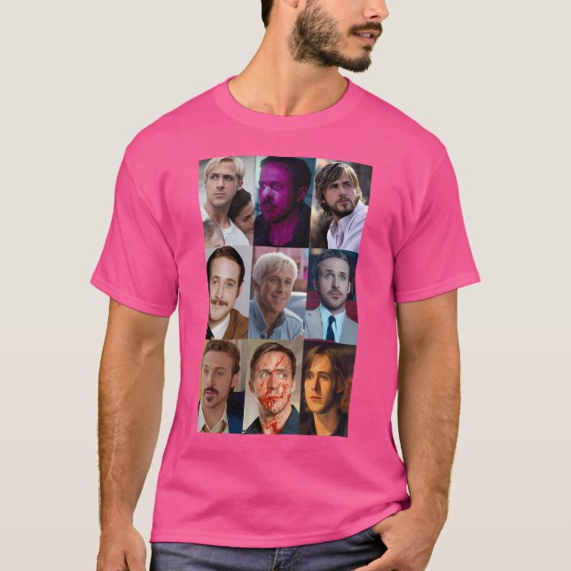 Ryan Gosling Collage T Shirt (Framsida)