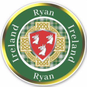 Ryan Irish Shield/Celtic Kor Personlig Klistermärken