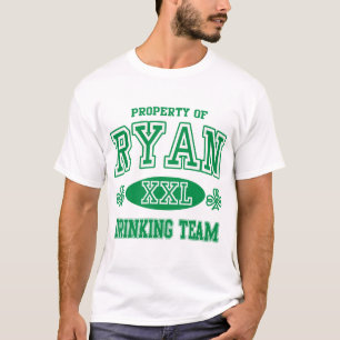 Ryan irländskt dricka lag tee shirt