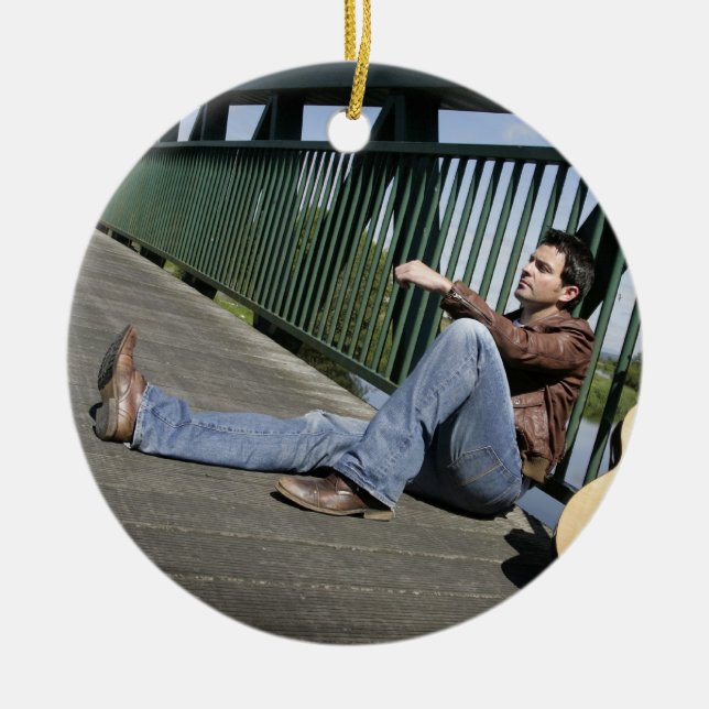 Ryan Kelly musik - prydnad - gitarr Julgransprydnad Keramik (Framsidan)