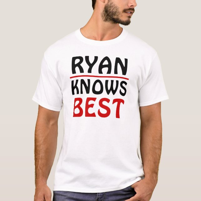 Ryan Knows Best T Shirt (Framsida)