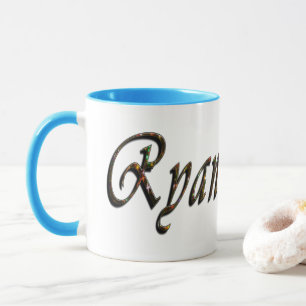 Ryan logotyp, namn, mugg