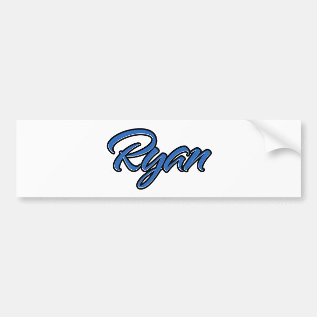 Ryan Name blue Aufkleber Sticker Autoaufkleber Bildekal (Framsidan)