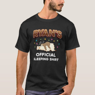 Ryan Namn Sleeping Ssov Personlig Pajama T Shirt