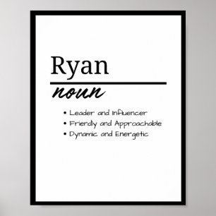 Ryan, Pojke Personligt Namn Definition Poster
