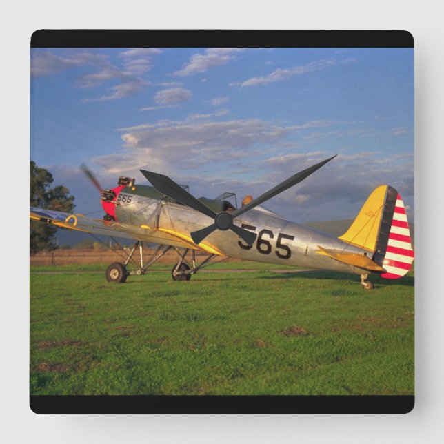 Ryan PT-22, WWII_Classic flyg Fyrkantig Klocka (Framsida)