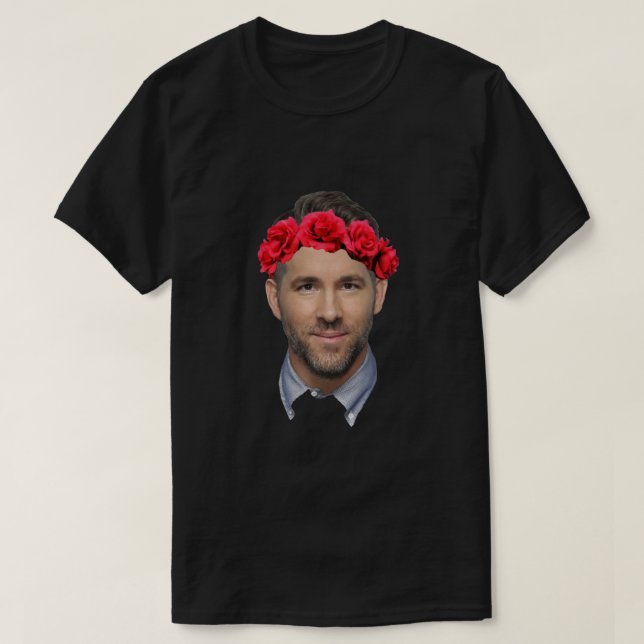 Ryan Reynolds Flower Krona Classic T Shirt (Design framsida)