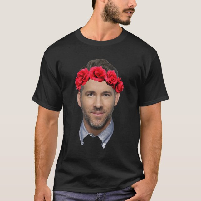 Ryan Reynolds Flower Krona T Shirt (Framsida)