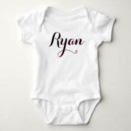 Ryan rosa och vita flickor baby utrustning t-shirt