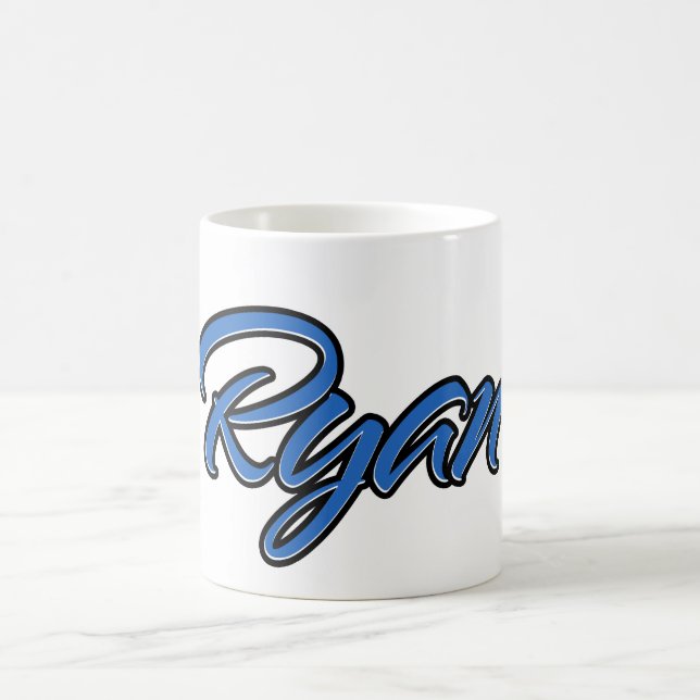 Ryan Vorname Name blue Tasse Kaffeetasse Kaffemugg (Center)