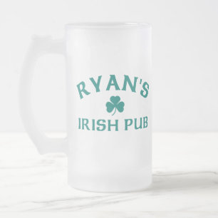 Ryans irländska pub frostat ölglas