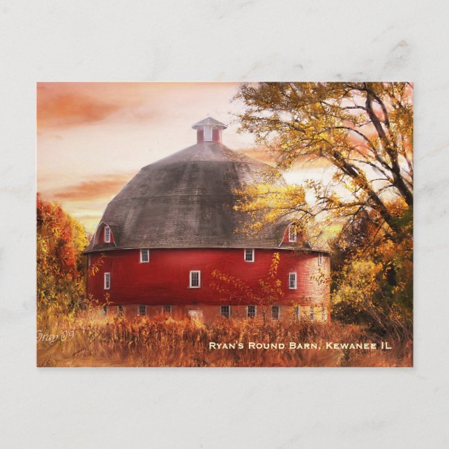 Ryans Round Barn Vykort (Framsida)