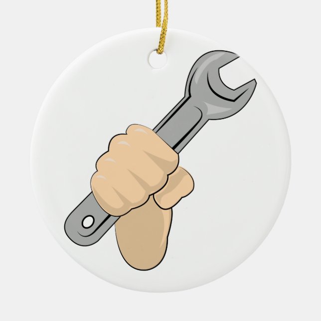 Rycka häftig julgransprydnad keramik (Framsidan)