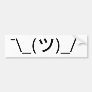 Rycka på axlarna Emoticon¯ \ japanen Kaomoji fö Bildekal