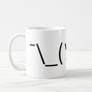 Rycka på axlarna Emoticon¯ \ japanen Kaomoji fö Kaffemugg