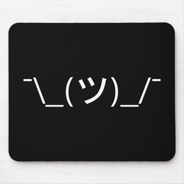 Rycka på axlarna Emoticon¯ \ japanen Kaomoji för Musmatta (Framsidan)