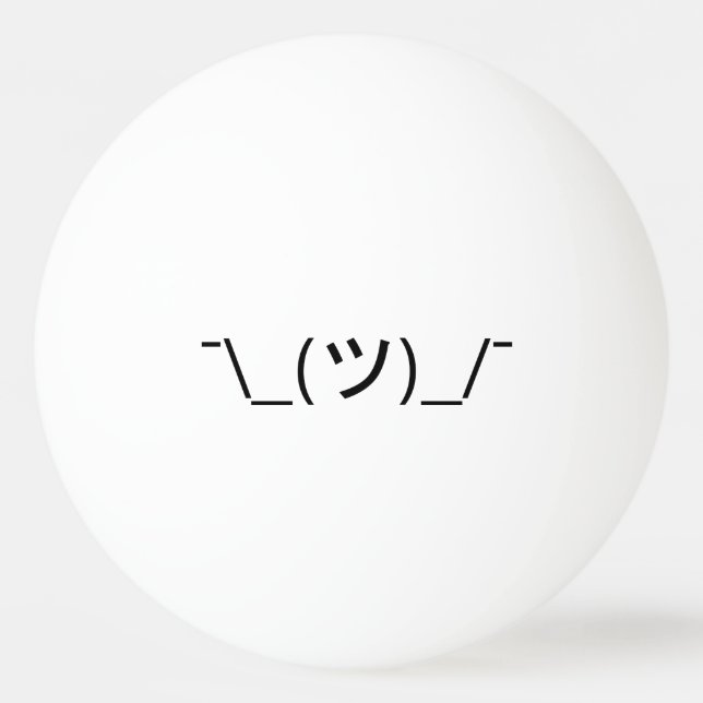 Rycka på axlarna Emoticon¯ \ japanen Kaomoji för Pingisboll (Framsidan)