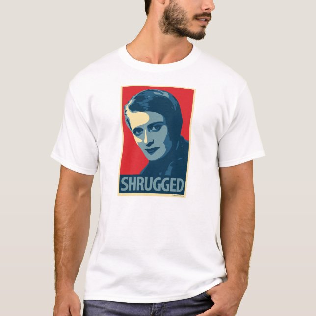 Ryckt på axlarna Ayn Rand -: OHP-T-tröja Tee Shirt (Framsida)