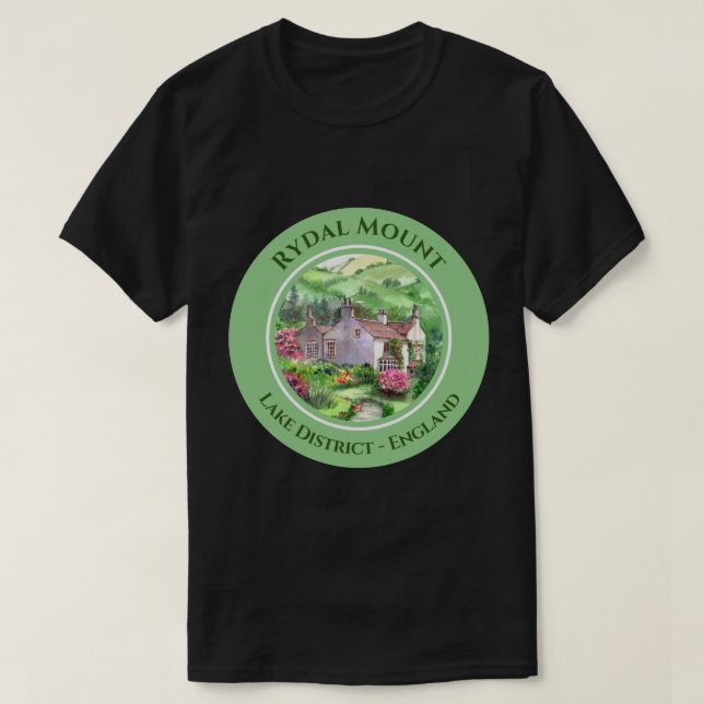 Rydal Mount William Wordsworth Home Painting T Shirt (Design framsida)