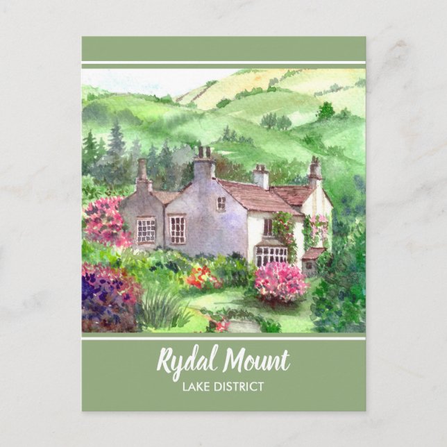 Rydal Mount, William Wordsworth's Home Vykort (Framsida)