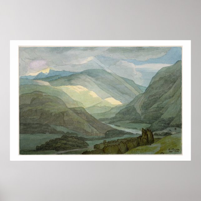 Rydal Vatten, 1786 (w/c) Poster (Framsidan)