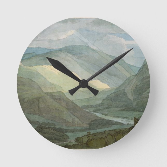 Rydal vatten, 1786 (w/c) rund klocka (Framsida)