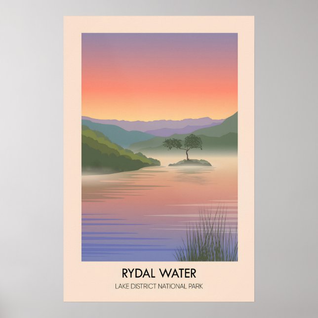 Rydal Water Lake District Resemål Poster (Framsidan)
