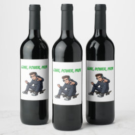 Ryder Game Power Pride Wine Label – Urban Bold Sty Vinflaska Etikett