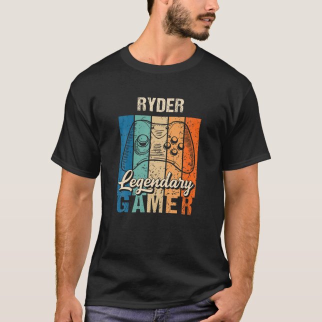 Ryder Name Gift - Personalized Legendary Gamer T Shirt (Framsida)