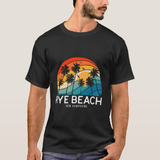 Rye Beach New Hampshire Palm Tree Tropical Beach T Shirt