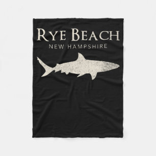 Rye Beach New Hampshire - Shark Älskare Gifts Fleecefilt