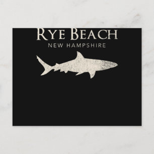 Rye Beach New Hampshire - Shark Älskare Gifts Helg Vykort